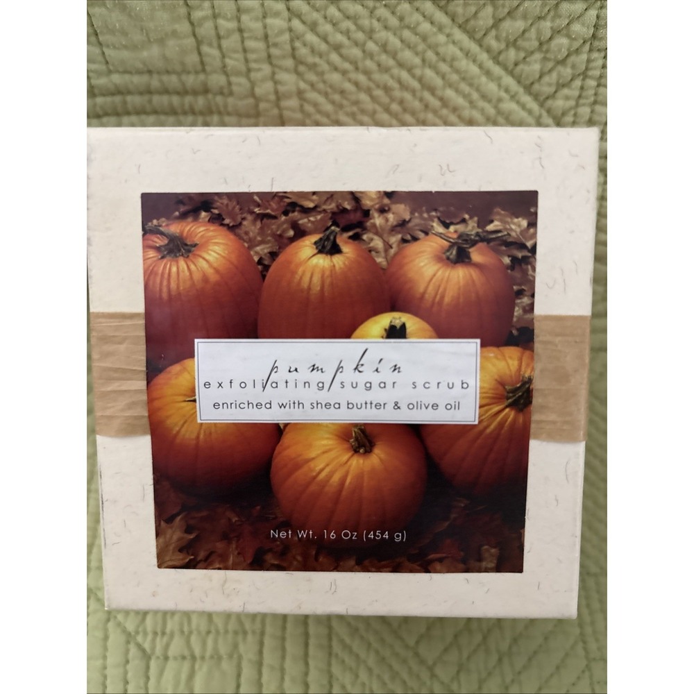 Pumpkin Sugar Scrub 16 oz Exfoliating Shea Butter Olive Oil Fall Spa Gift New